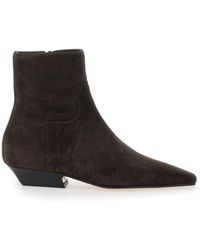 Semicouture - Ankle Boots With Pointed Toe And Low Heel - Lyst