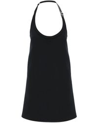 Courreges - Courreges Mini Dress With Strap And Buckle Detail - Lyst