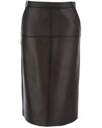 P.A.R.O.S.H. - P.A.R.O..H. Leather Midi Skirt - Lyst
