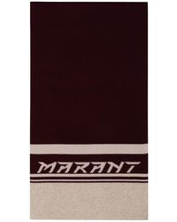 Isabel Marant - Wool Blend Scarf With Logo Intarsia - Lyst