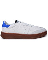 RUN OF - White Leather Sneakers - Lyst
