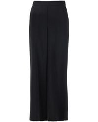 P.A.R.O.S.H. - Wide-Leg Trousers With Smooth Finish And Elasticated Waistband - Lyst