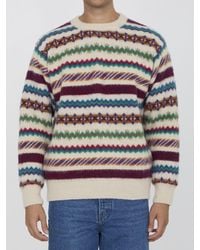 Howlin' - Multicolor Brushed Wool Crewneck Sweater - Lyst