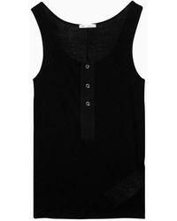 Ami Paris - Tank Top With Buttons - Lyst