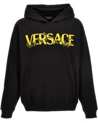 Versace - Logo-Print Hoodie - Lyst