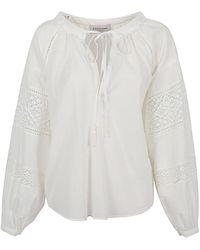 ERMANNO FIRENZE - Cotton Shirt With Lace Details - Lyst