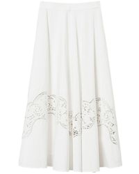 Twinset - Cotton Midi Skirt - Lyst