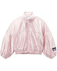 Alexander Wang - Bomber Jacket With Applied Logo - Lyst