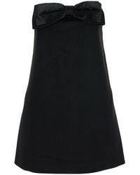 Self-Portrait - Sleeveless Beaded Oversize Bow Mini Dress - Lyst