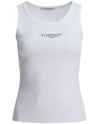 Givenchy - Cotton Tank Top With Logo - Lyst