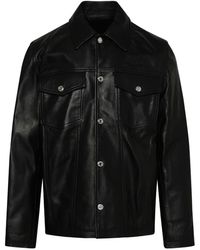 Off-White c/o Virgil Abloh - Black Leather Shirt - Lyst