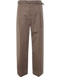 Lemaire - Wide Leg Belted Easy Pants - Lyst