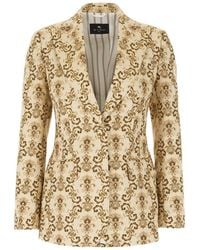 Etro - Embroidered Polyester Blend Blazer - Lyst