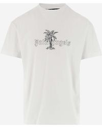 Palm Angels Cotton T-shirts And Polos White for Men - Save 43% | Lyst