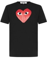 COMME DES GARÇONS PLAY - Play Heart Cotton T-shirt - Lyst