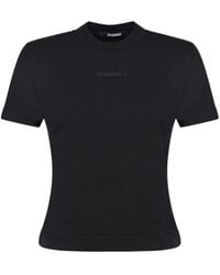 Jacquemus - ' Gros Grain Logo T-Shirt, Short Sleeves, , 100% Cotton, Size: Small - Lyst