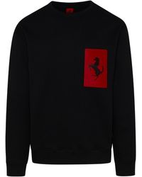 Ferrari - Black Cotton Sweatshirt - Lyst