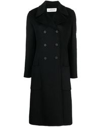Lanvin - Double-breasted Cashmere Coat - Lyst