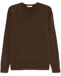 The Row - Cashmere Blend V-Necked Sweater - Lyst