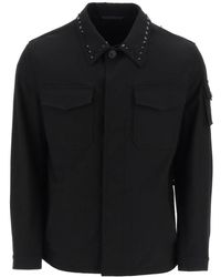 Valentino - Black Untitled Studs Workwear Jacket - Lyst