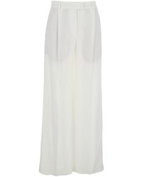 Brunello Cucinelli - Pants With Pleated Front And Jewelry Detail - Lyst