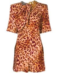 Stella McCartney - Leopard-print Mini Dress - Lyst