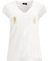 Elisabetta Franchi T-shirts for Women - Up to 47% off | Lyst