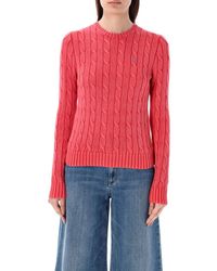 Polo Ralph Lauren - Cable-Knit Cotton Crewneck Sweater - Lyst