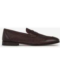 Henderson - Grained Leather Moccasins - Lyst