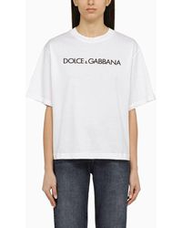 Dolce & Gabbana - Dolce&Gabbana Crew-Neck T-Shirt With Logo In - Lyst