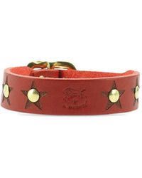 Il Bisonte Leather Bracelet With Studs - Multicolor