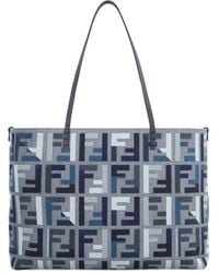 Fendi - Roll Large Denim Tote - Lyst