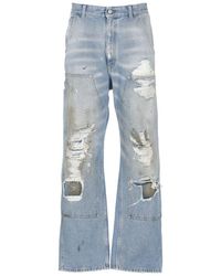 MM6 by Maison Martin Margiela - Light Cotton Jeans - Lyst