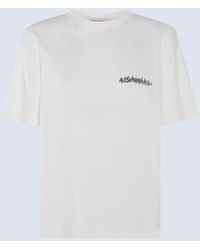 Alessandra Rich - White Multicolour Cotton T-shirt - Lyst