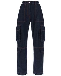 MSGM - Cargo Jeans With Flared Cut - Lyst