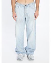 Balenciaga - Distressed Relaxed Jeans - Lyst