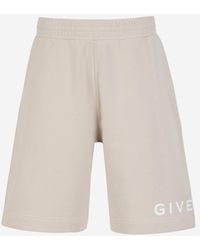 Givenchy - Cotton Logo Bermuda Shorts - Lyst