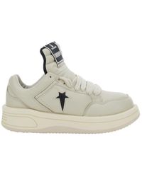 Rick Owens - 'Turbowpn' Low Top Sneakers With Logo Detail And Elongated Tongue - Lyst