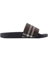 Burberry - Furley Large Check Sandals - Lyst