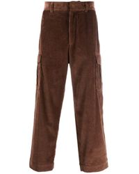 KENZO - Cotton Corduroy Cropped Trousers - Lyst