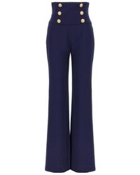 Balmain - Balmain High-Waisted Viscose Pants - Lyst