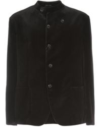 Giorgio Armani - Printed Velvet Jacket Guru Neck - Lyst