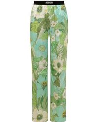 Tom Ford - Pants With Floral Decoration - Lyst