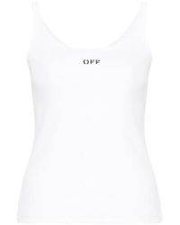 Off-White c/o Virgil Abloh - Off Stamp Stretch-cotton Tank Top - Lyst