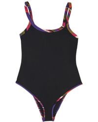 PUCCI - One Piece Swimsuit With Printed Edges - Lyst