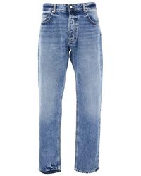ICON DENIM - Light Jeans With Belt Loops And Logo Patch On The Rear - Lyst