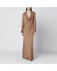 Jonathan Simkhai - Adelle Satin Dress With Draping - Lyst