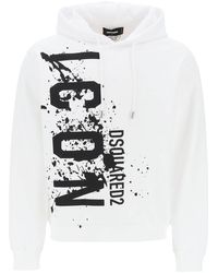 DSquared² - Cool Fit Hoodie With Icon Splash Print - Lyst