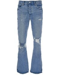 Purple Brand - Light Flared Jeans With Rips - Lyst