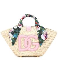 Dolce & Gabbana - Kendra Small Rafia Tote Bag - Lyst